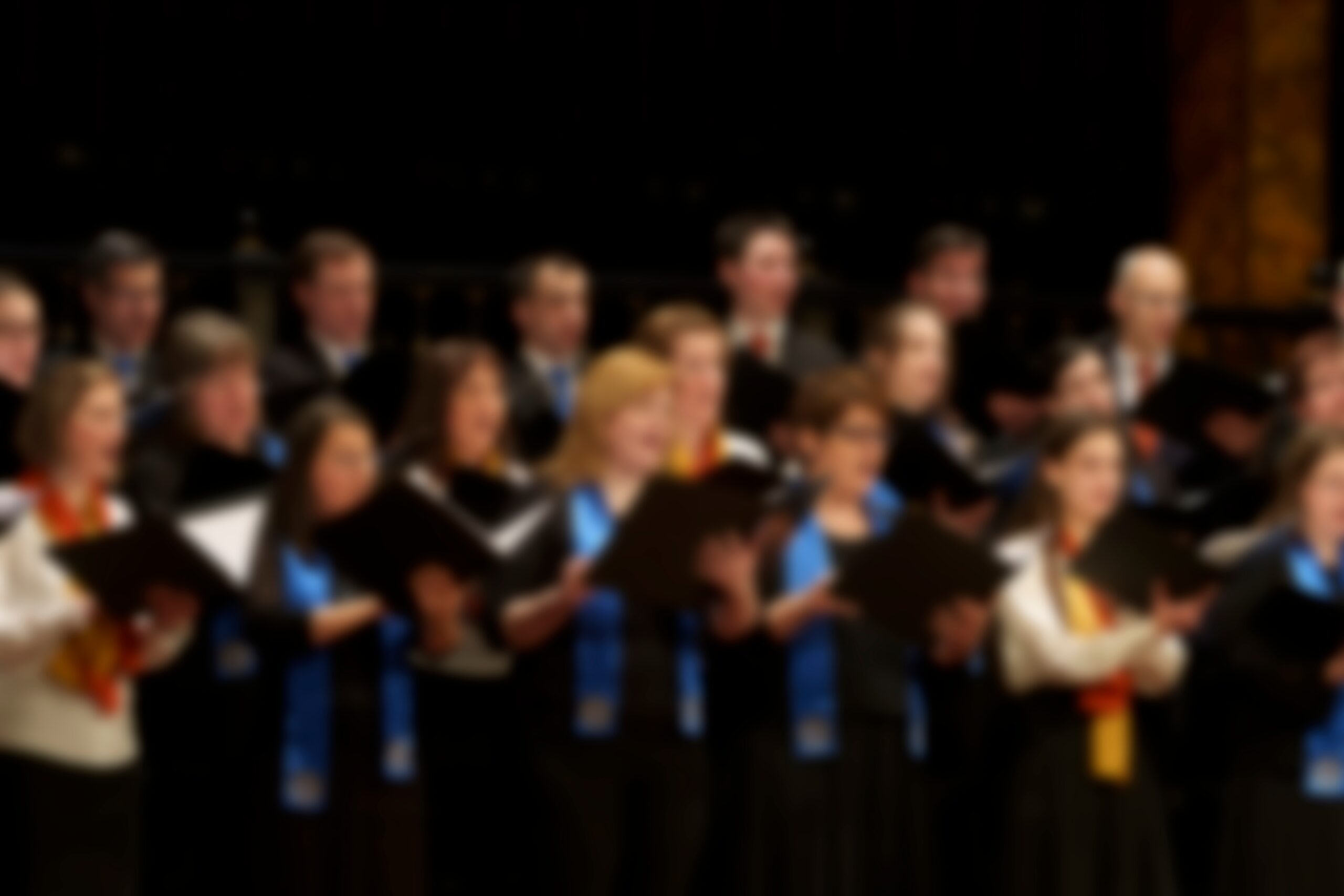 Blurred,Photo,Of,Choir,Singing,In,Concert
